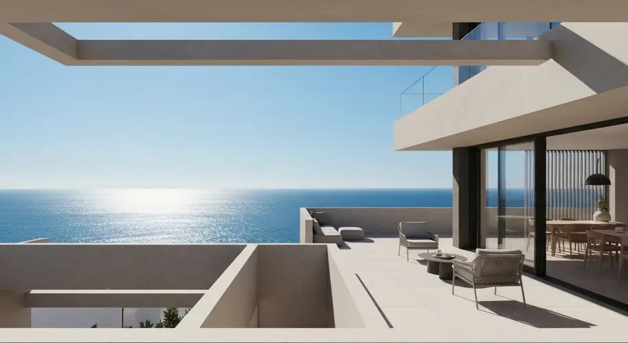 Guide d'achat immobilier en Espagne - Illustration d'un appartement vue sur mer Guide d'achat immobilier en Espagne - Illustration d'un appartement vue sur mer